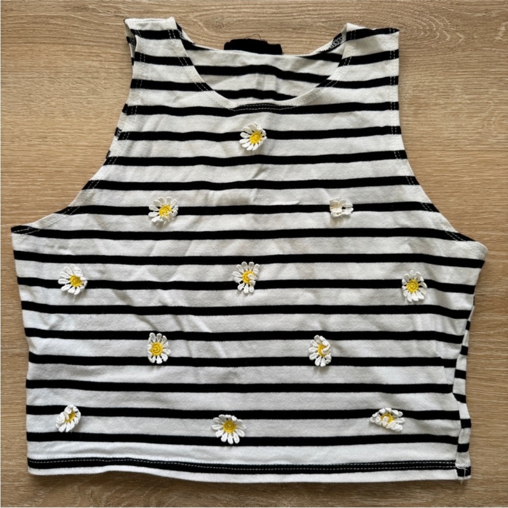 Iris Cropped Striped Tank Top
